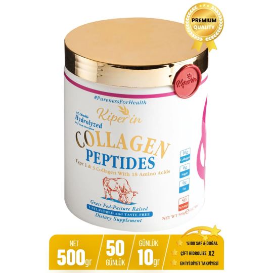 Collagen Toz Kolajen Peptitleri İçeren Diyet Takviyesi 500 gr