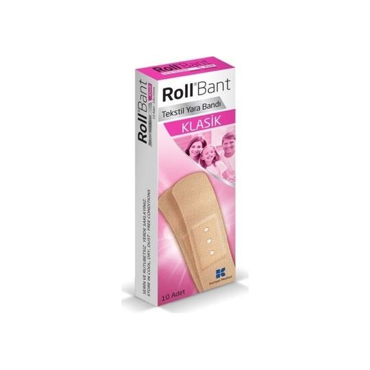 Roll Bant Tekstil Yara Bandı Klasik 10'lu